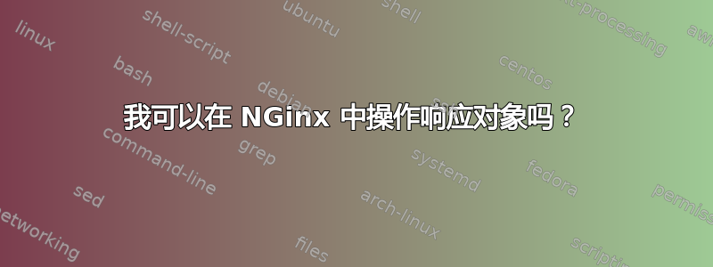 我可以在 NGinx 中操作响应对象吗？