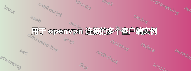 用于 openvpn 连接的多个客户端实例