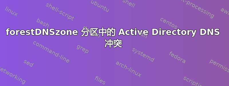 forestDNSzone 分区中的 Active Directory DNS 冲突