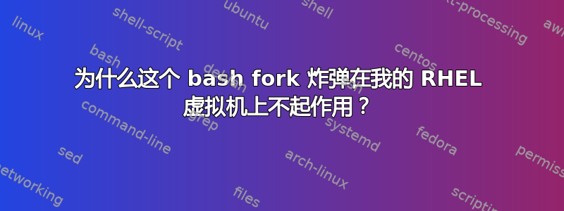 为什么这个 bash fork 炸弹在我的 RHEL 虚拟机上不起作用？