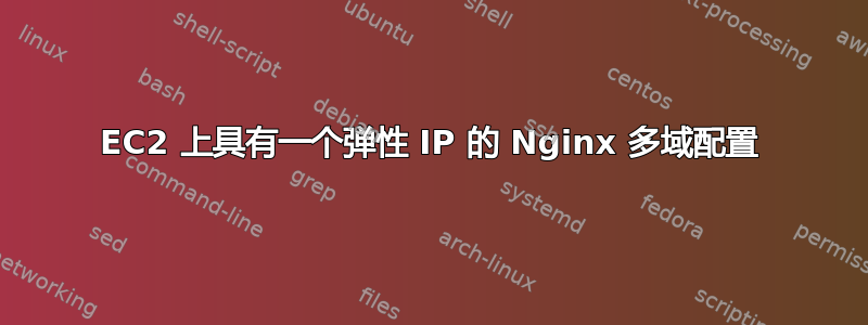 EC2 上具有一个弹性 IP 的 Nginx 多域配置