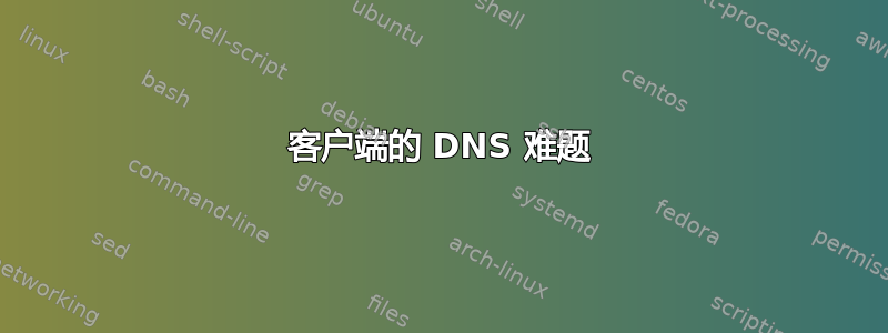 客户端的 DNS 难题