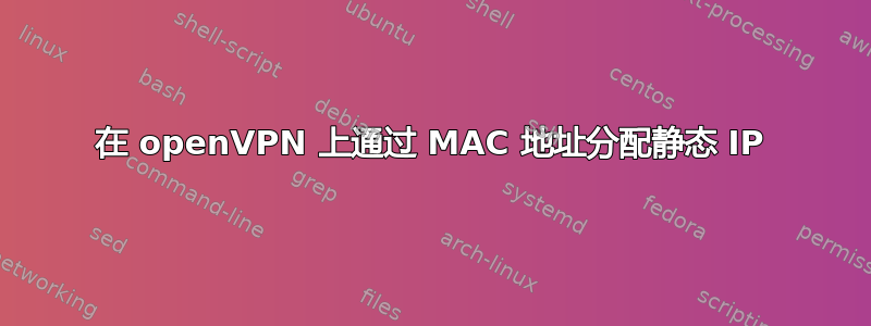 在 openVPN 上通过 MAC 地址分配静态 IP