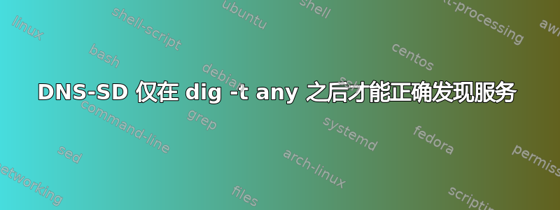 DNS-SD 仅在 dig -t any 之后才能正确发现服务