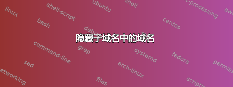 隐藏子域名中的域名