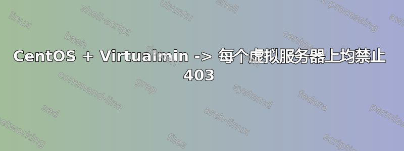 CentOS + Virtualmin -> 每个虚拟服务器上均禁止 403