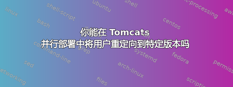 你能在 Tomcats 并行部署中将用户重定向到特定版本吗