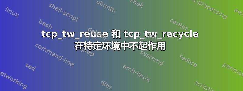 tcp_tw_reuse 和 tcp_tw_recycle 在特定环境中不起作用