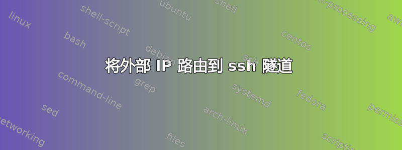 将外部 IP 路由到 ssh 隧道