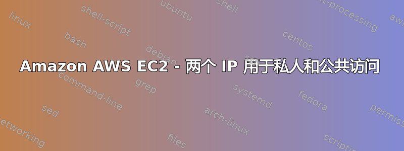 Amazon AWS EC2 - 两个 IP 用于私人和公共访问