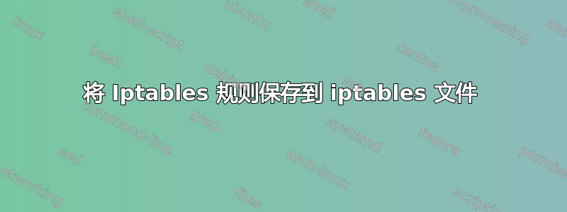 将 Iptables 规则保存到 iptables 文件