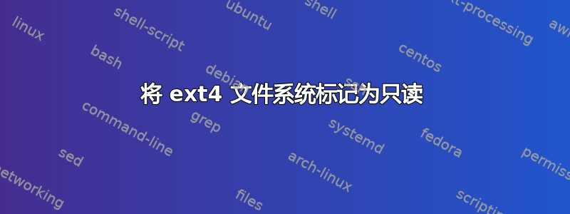 将 ext4 文件系统标记为只读