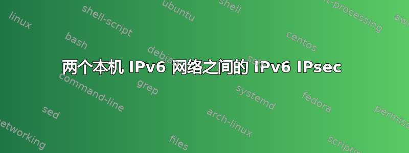 两个本机 IPv6 网络之间的 IPv6 IPsec