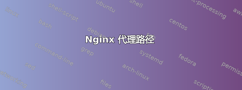 Nginx 代理路径