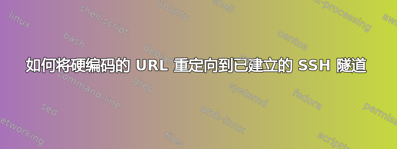 如何将硬编码的 URL 重定向到已建立的 SSH 隧道