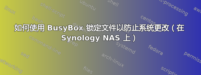 如何使用 BusyBox 锁定文件以防止系统更改（在 Synology NAS 上）