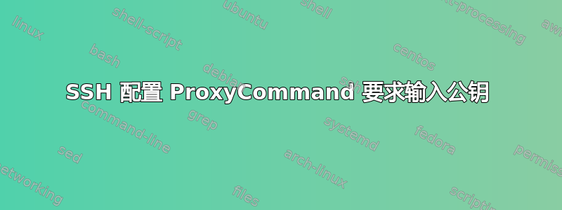 SSH 配置 ProxyCommand 要求输入公钥