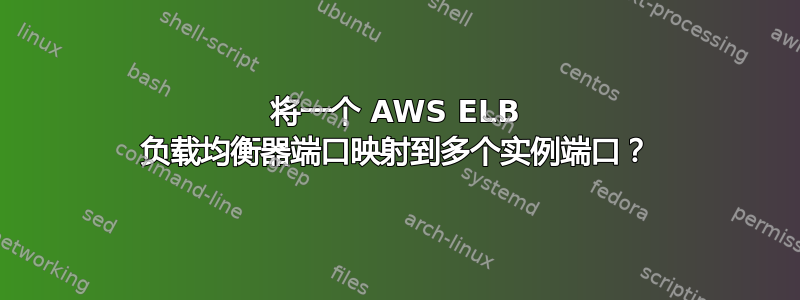 将一个 AWS ELB 负载均衡器端口映射到多个实例端口？