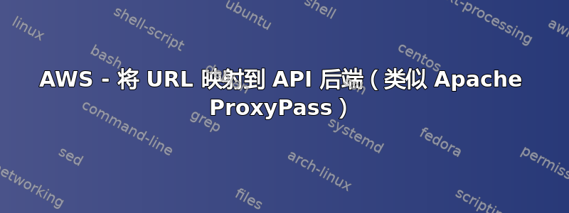 AWS - 将 URL 映射到 API 后端（类似 Apache ProxyPass）