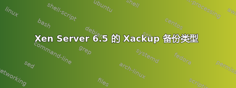 Xen Server 6.5 的 Xackup 备份类型