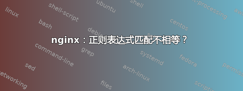 nginx：正则表达式匹配不相等？