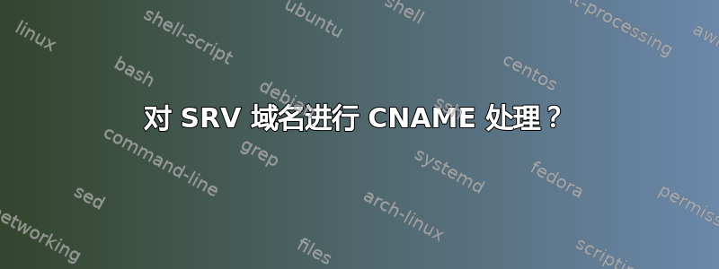 对 SRV 域名进行 CNAME 处理？