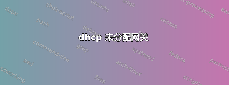 dhcp 未分配网关