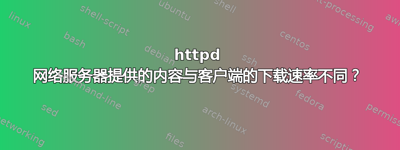 httpd 网络服务器提供的内容与客户端的下载速率不同？