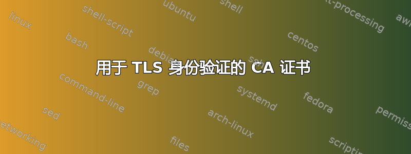 用于 TLS 身份验证的 CA 证书