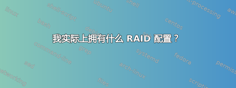 我实际上拥有什么 RAID 配置？