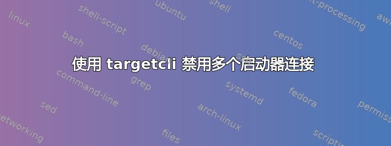 使用 targetcli 禁用多个启动器连接