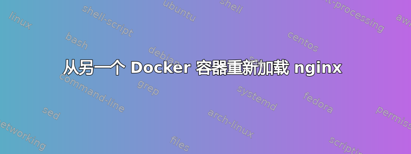 从另一个 Docker 容器重新加载 nginx