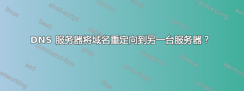 DNS 服务器将域名重定向到另一台服务器？