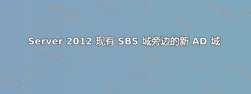 Server 2012 现有 SBS 域旁边的新 AD 域