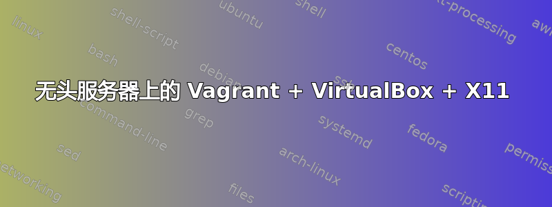 无头服务器上的 Vagrant + VirtualBox + X11