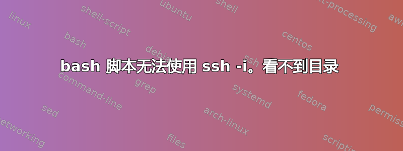 bash 脚本无法使用 ssh -i。看不到目录