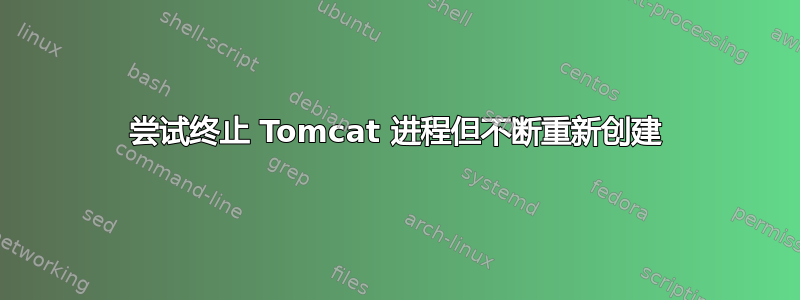 尝试终止 Tomcat 进程但不断重新创建