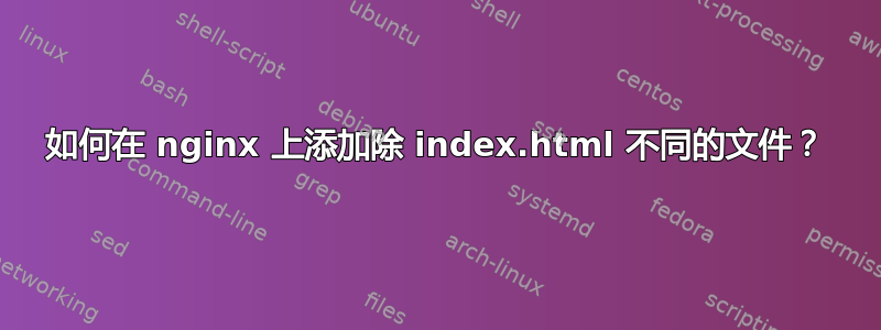 如何在 nginx 上添加除 index.html 不同的文件？