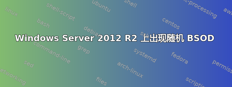 Windows Server 2012 R2 上出现随机 BSOD