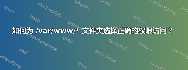 如何为 /var/www/* 文件夹选择正确的权限访问？