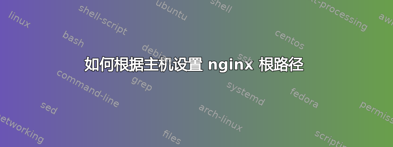 如何根据主机设置 nginx 根路径