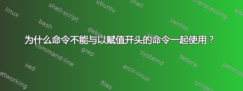 为什么命令不能与以赋值开头的命令一起使用？