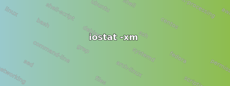 iostat -xm