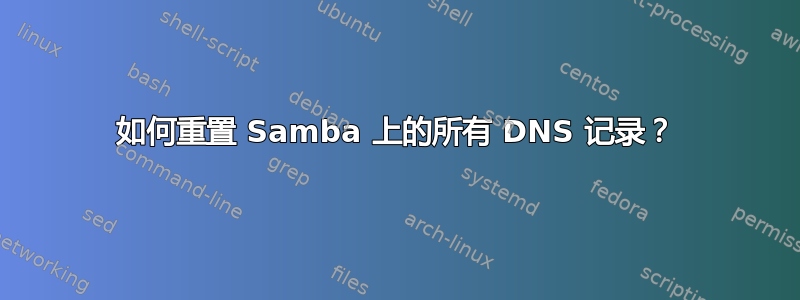 如何重置 Samba 上的所有 DNS 记录？