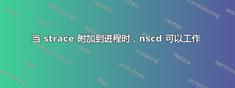 当 strace 附加到进程时，nscd 可以工作