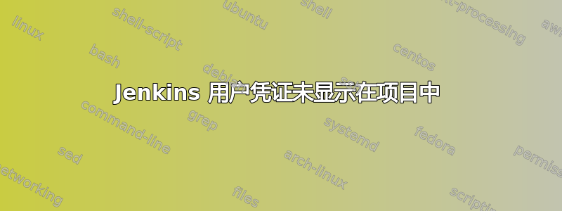 Jenkins 用户凭证未显示在项目中