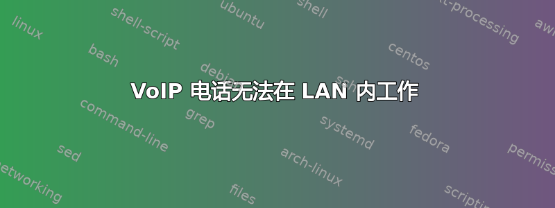 VoIP 电话无法在 LAN 内工作