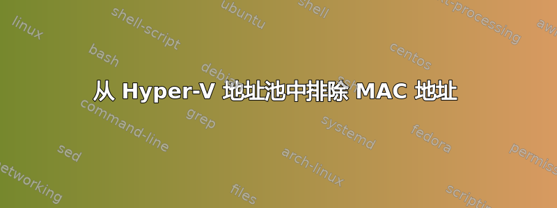 从 Hyper-V 地址池中排除 MAC 地址