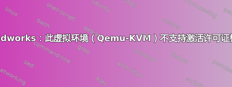 Solidworks：此虚拟环境（Qemu-KVM）不支持激活许可证模式