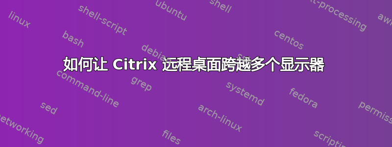 如何让 Citrix 远程桌面跨越多个显示器